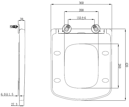 Крышка-сиденье Allen Brau Liberty HDA352 4.33006.20 Крышка-сиденье Allen Brau Liberty HDA352 4.33006.20