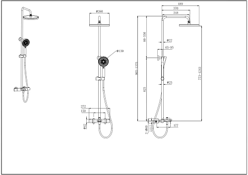 Душевая система Aquatek ВЕГА AQ2043CR хром Душевая система Aquatek ВЕГА AQ2043CR хром