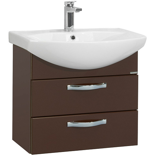 Тумба с раковиной Aquaton Ария 65 М темно-коричневый 1A1233K0AA430 Тумба с раковиной Aquaton Ария 65 М темно-коричневый 1A1233K0AA430
