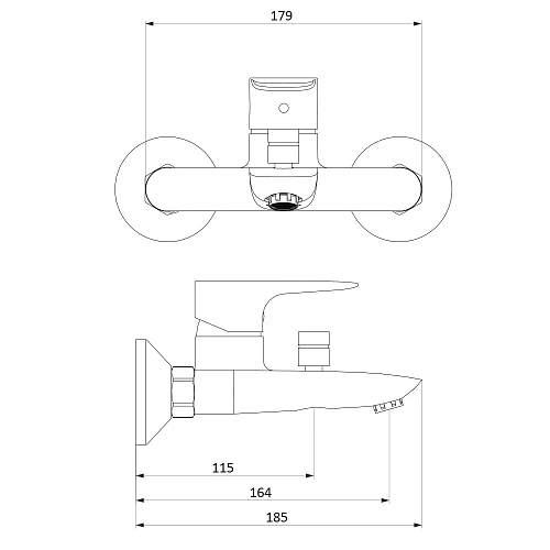 Смеситель для ванны Damixa Origin Evo 2 781000000 Смеситель для ванны Damixa Origin Evo 2 781000000