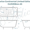 Ванна чугунная Delice Continental Limited Edition 165х70 с антискользящим покрытием DLR230644 DLR230644-AS Ванна чугунная Delice Continental Limited Edition 165х70 с антискользящим покрытием DLR230644 DLR230644-AS