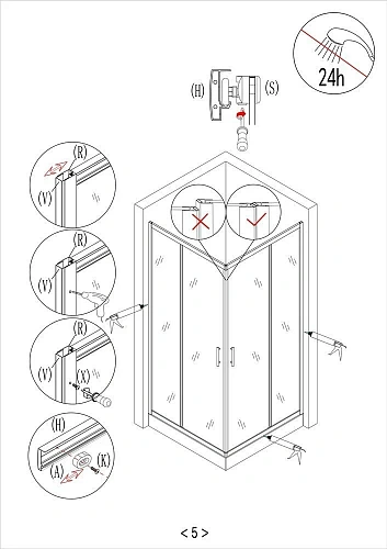 Душевой уголок Taliente 80x80x195см, квадратный, раздвижной, прозр.стекло 6мм, черный профиль TA-08082-1CB Душевой уголок Taliente 80x80x195см, квадратный, раздвижной, прозр.стекло 6мм, черный профиль TA-08082-1CB