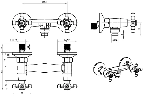 Смеситель для душа Boheme SATINE 294-ST Смеситель для душа Boheme SATINE 294-ST