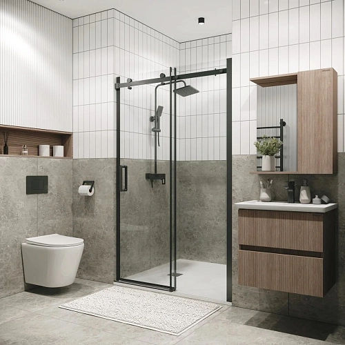 Душевая дверь GROSSMAN Classic 100.K33.04.110.42.00 (110x195) графит сатин, стекло прозрачное Душевая дверь GROSSMAN Classic 100.K33.04.110.42.00 (110x195) графит сатин, стекло прозрачное