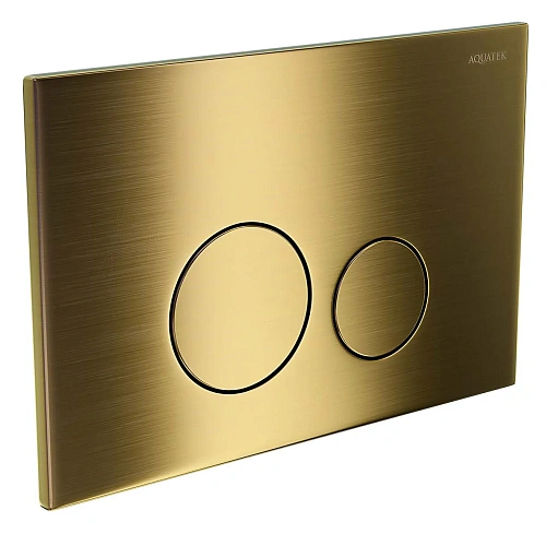 Клавиша смыва Aquatek KDI-0000038 (023G) нержавеющая сталь, цвет титановое золото матовое (клавиши круглые) Клавиша смыва Aquatek KDI-0000038 (023G) нержавеющая сталь, цвет титановое золото матовое (клавиши круглые)