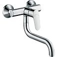 Смеситель для кухни hansgrohe Focus настенный с поворотным изливом, хром 31825000 Смеситель для кухни hansgrohe Focus настенный с поворотным изливом, хром 31825000