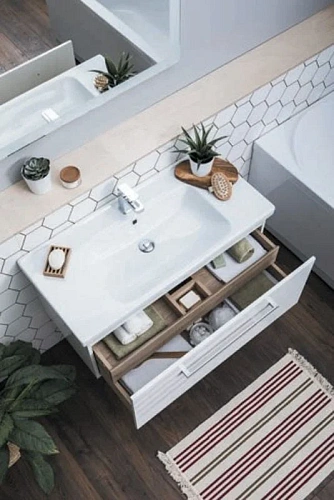 Тумба под раковину DREJA BIG INN, 80 см, подвесная, 1 ящик + выдвижной внутренний ящик, дуб кантри 7 77.0204D Тумба под раковину DREJA BIG INN, 80 см, подвесная, 1 ящик + выдвижной внутренний ящик, дуб кантри 7 77.0204D