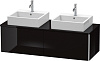 Картинка анонса товара «тумба под раковину duravit xsquare xs4906b4040 140 см черный глянцевый»