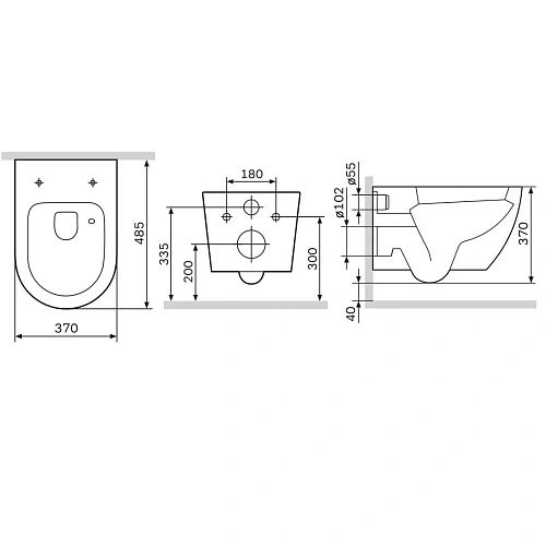 Унитаз подвесной AM.PM Like C801900SC AquaSpin с сиденьем микролифт Унитаз подвесной AM.PM Like C801900SC AquaSpin с сиденьем микролифт