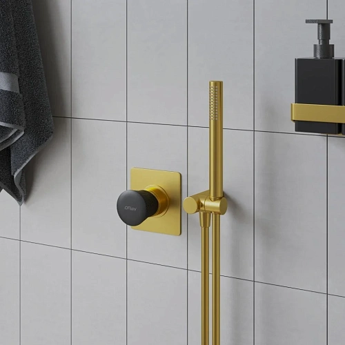 Смеситель для душа Paini Domus 18PJ690PZ встраиваемый, матовое золото PVD Смеситель для душа Paini Domus 18PJ690PZ встраиваемый, матовое золото PVD