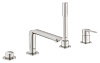 Смеситель на борт ванны GROHE Lineare New на 4 отверстия, суперсталь (19577DC1)