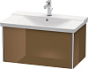 Картинка анонса товара «тумба под раковину duravit xsquare xs408106161 подвесная 81 см коричнево-оливковый глянцевый»