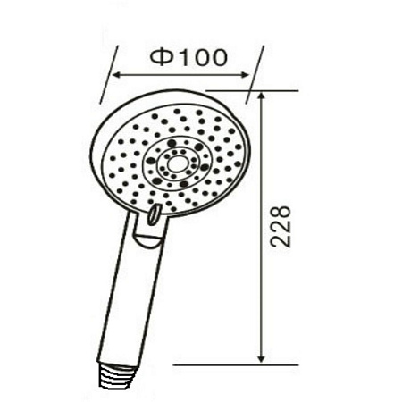 Душевая лейка Agger Splash A02 d 100 мм, 5 режимов, хром