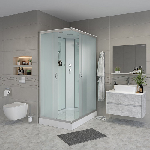 Душевая кабина Niagara Classic NG-43185-14Q (1100х800х2150) низкий поддон (13см) стекло матовое 431853Q Душевая кабина Niagara Classic NG-43185-14Q (1100х800х2150) низкий поддон (13см) стекло матовое 431853Q