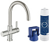 Смеситель для кухни Grohe Blue Pure с функцией фильтрации, суперсталь (33249DC1)