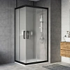 Душевой уголок STWORKI Карлстад 100x80 см профиль черный матовы, стекло матовое 467247