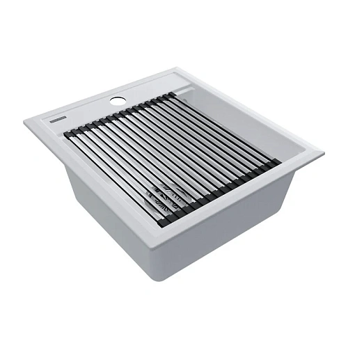 Кухонная мойка Paulmark STEPIA 45 с ролл-матом STEP брашированная PM114651-WH+R375-BS Кухонная мойка Paulmark STEPIA 45 с ролл-матом STEP брашированная PM114651-WH+R375-BS