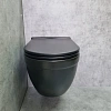 Унитаз подвесной CeramaLux 2198MB черный матовый с крышкой микролифт Унитаз подвесной CeramaLux 2198MB черный матовый с крышкой микролифт