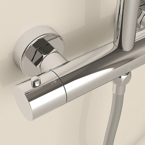 Душевая система SANCOS Teo SC11001CH c термостатом, с регулировкой по высоте хром Душевая система SANCOS Teo SC11001CH c термостатом, с регулировкой по высоте хром