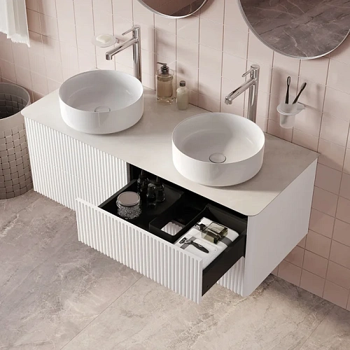 Тумба под раковину IDDIS Aiger (AIG12W0i95K) подвесная со столешницей 120 см, белый Тумба под раковину IDDIS Aiger (AIG12W0i95K) подвесная со столешницей 120 см, белый