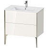 Тумба под раковину Duravit XVIU XV44820B122 напольная 81 см белая глянцевый