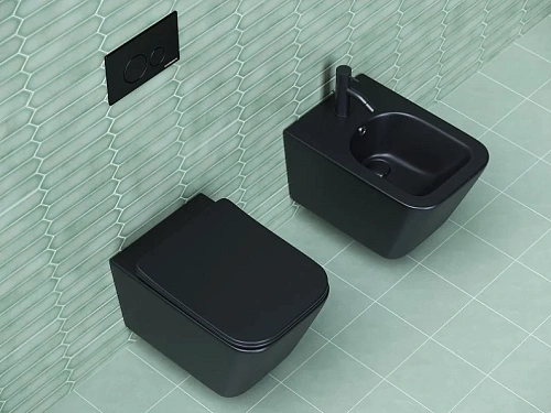 Биде подвесное Ceramica Nova METRIC CN3008MB черный матовый Биде подвесное Ceramica Nova METRIC CN3008MB черный матовый