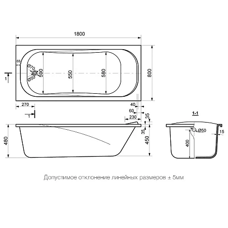 Ванна из искусственного камня Delice Triumph 1800х800 DLR330012 Ванна из искусственного камня Delice Triumph 1800х800 DLR330012