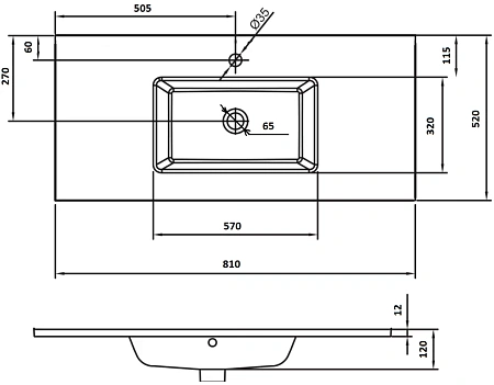 Столешница Boheme Lucido стекло 80см белая 852-080-WH Столешница Boheme Lucido стекло 80см белая 852-080-WH
