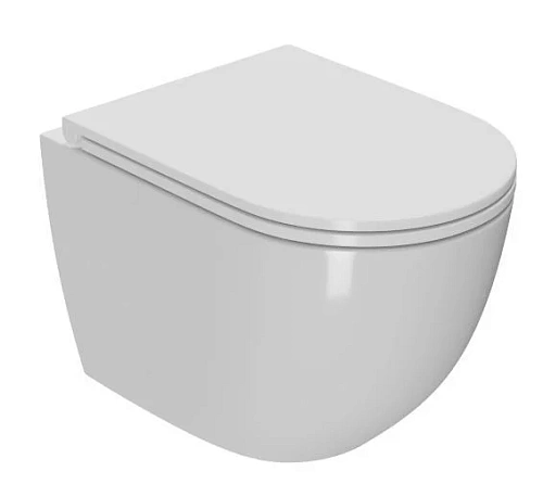 Унитаз подвесной Sintesi Hurricane SIN-TS-EVI-152 безободковый, сиденье дюропласт микролифт Унитаз подвесной Sintesi Hurricane SIN-TS-EVI-152 безободковый, сиденье дюропласт микролифт