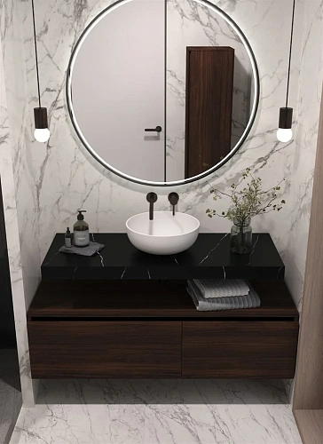 Столешница Armadi Art FLAT NERO MARQUINA 1210x460x70 869-120-NM Столешница Armadi Art FLAT NERO MARQUINA 1210x460x70 869-120-NM