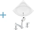 Акриловая ванна Aquanet Palau 140x140 (каркас + смеситель Grohe BauEdge 2511700A) 00204021 + 00156297 + 00240613 Акриловая ванна Aquanet Palau 140x140 (каркас + смеситель Grohe BauEdge 2511700A) 00204021 + 00156297 + 00240613