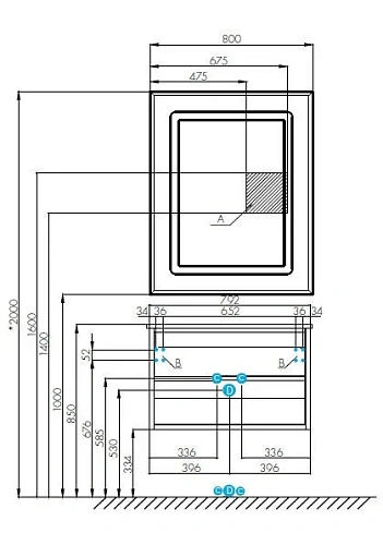 Тумба под раковину Aquaton Римини 80 черный глянец 1A226701RN950 NEW Тумба под раковину Aquaton Римини 80 черный глянец 1A226701RN950 NEW
