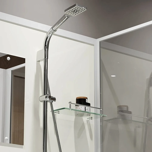 Душевая кабина Niagara Standart ST80/15Q/BK (80х80х200) квадрат, поддон 15см, распашная, проф.белый, без крыши Душевая кабина Niagara Standart ST80/15Q/BK (80х80х200) квадрат, поддон 15см, распашная, проф.белый, без крыши