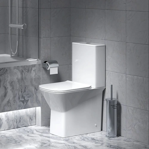 Унитаз напольный GROSSMAN GR-4471S Cristal 600x355x860 безободковый с тонкой крышкой Унитаз напольный GROSSMAN GR-4471S Cristal 600x355x860 безободковый с тонкой крышкой