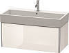 Картинка анонса товара «тумба под раковину duravit xsquare xs409602222 подвесная 98 см белая глянцевый»