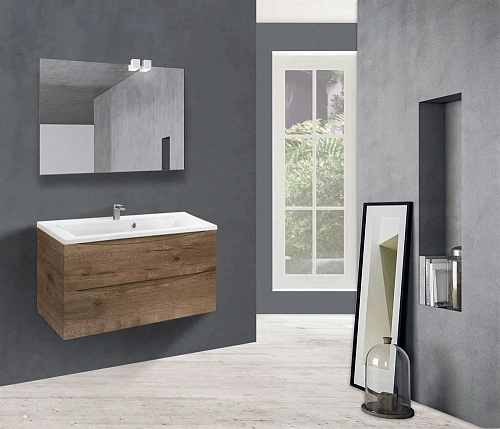 Тумба под раковину Vincea Mia 900 подвесная, 2 выкатных ящика soft close, V.Oak VMC-2MA900VO Тумба под раковину Vincea Mia 900 подвесная, 2 выкатных ящика soft close, V.Oak VMC-2MA900VO