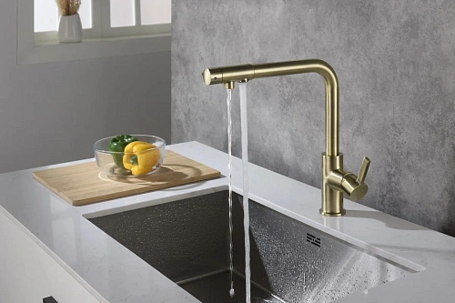 Смеситель для кухни Timo Hette 1026/02F с подключением фильтра антик Смеситель для кухни Timo Hette 1026/02F с подключением фильтра антик