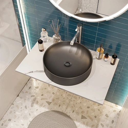 Раковина STWORKI накладная 43 3043-110 черная 560804 Раковина STWORKI накладная 43 3043-110 черная 560804