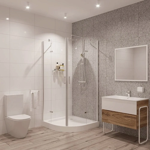 Душевой уголок Niagara Nova NG-6615-08 (90x90x190) полукруг, двери распашные, 66150811 Душевой уголок Niagara Nova NG-6615-08 (90x90x190) полукруг, двери распашные, 66150811