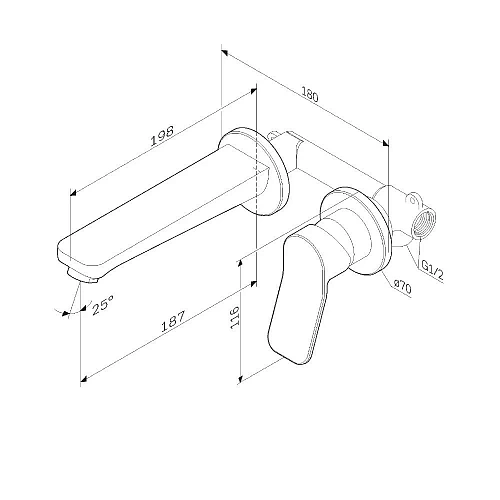Смеситель для раковины AM.PM X-Joy F85A72600 встраиваемый, хром Смеситель для раковины AM.PM X-Joy F85A72600 встраиваемый, хром