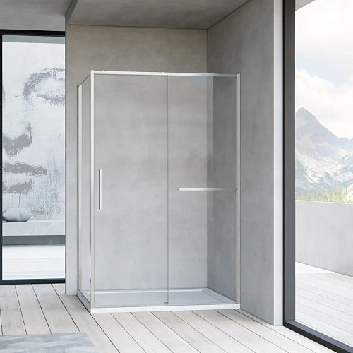 Душевой уголок Vincea Slim Soft VSR-1SS9012CLBN 1200x900, брашированный никель, стекло прозрачное Душевой уголок Vincea Slim Soft VSR-1SS9012CLBN 1200x900, брашированный никель, стекло прозрачное