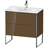 Картинка анонса товара «тумба под раковину duravit xsquare xs452406161 напольная 81 см коричнево-оливковый глянцевый»