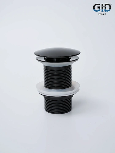 Донный клапан Gid без перелива G-54BL 76601K черный глянцевый 7x7x10 Донный клапан Gid без перелива G-54BL 76601K черный глянцевый 7x7x10