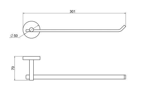 Полотенцедержатель Aquatek Бетта AQ4619BGM черный хром шлифованный Полотенцедержатель Aquatek Бетта AQ4619BGM черный хром шлифованный