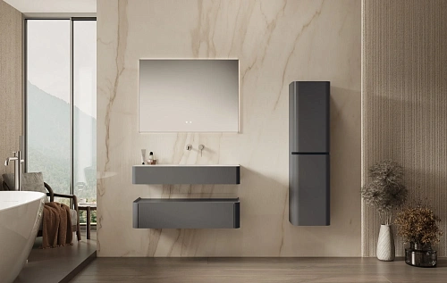 Тумба под раковину Vincea Caprise 1000 VMC-4CA100MG подвесная, серый матовый Тумба под раковину Vincea Caprise 1000 VMC-4CA100MG подвесная, серый матовый