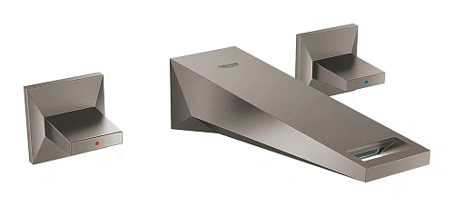 Смеситель для раковины GROHE Allure Brilliant на 3 отверстия, настенный монтаж, вынос 161 мм,, темны 20346AL0 Смеситель для раковины GROHE Allure Brilliant на 3 отверстия, настенный монтаж, вынос 161 мм,, темны 20346AL0