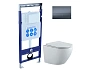 Комплект унитаза SET Aquatek ЕВРОПА-MW с инсталляцией, клавишей смыва и сиденьем микролифт