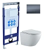 Комплект унитаза SET Aquatek ЕВРОПА-MW с инсталляцией, клавишей смыва и сиденьем микролифт Комплект унитаза SET Aquatek ЕВРОПА-MW с инсталляцией, клавишей смыва и сиденьем микролифт