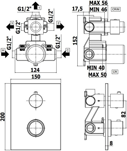 Смеситель для душа Paffoni Light LIQ519CR (с внутренней частью) Смеситель для душа Paffoni Light LIQ519CR (с внутренней частью)