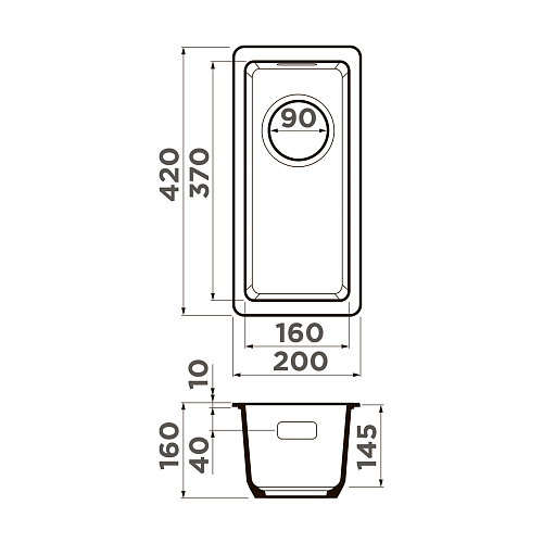 Кухонная мойка Omoikiri Kata 20-U-GR Artgranit/leningrad grey 4993376 Кухонная мойка Omoikiri Kata 20-U-GR Artgranit/leningrad grey 4993376